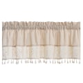Miniatyrbillede 5 af 5: Linned Valancer til Vinduer, Boho Tassel Køkken Valancer til Vinduer, Landlig Rustik Vinduesbehandling Tier Gardin (Beige, 74x 61)