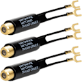 Miniatyrbild 1 av 5: Ancable Matchande transformator, 3-pack guldpläterad - 75 Ohm till 300 Ohm A