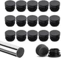 40 st Plastlock 19MM Plast Rundrör Stolsbensskydd Stolsben Pr