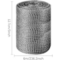 Miniatyrbilde 2 av 5: Gnagerbarriere, Veggsprekk- og hullfyller i rustfritt stål, Dobbeltlags trådnettrull, Egnet for hagehusgarasje, 12,7 cm x 6 m, Fleksibel metall