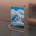 Miniatyrbillede 4 af 5: Akryl Rose Gold Billedramme Dobbeltsidet Menu Display Stativ A4 Bord Si