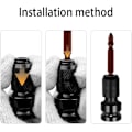 Miniatyrbillede 3 af 5: Stykke Topadapter Sæt - 1/2\" til 1/4\" Hex Skaft Slagnøgle Adapter og Skruetrækker Bit Holder - Adapter for Mere Fleksibilitet Under Arbejde