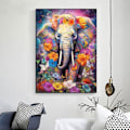 Miniatyrbild 4 av 4: Blommig Elefant 5D DIY Diamantkonstset Full Borr Diamantprickar för Gåva Väggdekor och Avkoppling Ädelstenskonst 30x40 cm