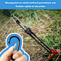 Miniatyrbillede 3 af 5: Elastiksnor med karabinhage, 6 stk. kraftige elastiksnorer, 30 cm elastiksnorer med kroge til camping, presenninger, telt, bagage, bil og motorcykler