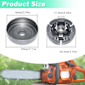 Pikkukuva 3 / 5: 3/8\" Kytkinketjupyöräsarja Stihl 017 018 MS170 MS180 021 023 025 MS210 MS230 MS250 -sahoihin, ADEFOL Ketjupyörä + Kytkinkupu + Laakeri + Kierukkavaihde + Aluslevy +