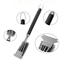 Miniatyrbilde 2 av 2: Grillbørste, 3 i 1 BBQ Rengjøringsbørste med Skrape, Langt Håndtak Rustfritt Stål Bust 45.8cm Sikkerhet Anti-skålding for Grilling Piknik