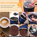 Miniatyrbilde 3 av 5: Elektrisk Kaffekvern, 200W Multifunksjonell Kaffekvern med Blader i Rustfritt Stål, Elektrisk Kaffekvern med Overopphetingsbeskyttelse, Bærbar Kaffekvern