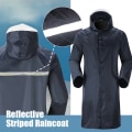 Miniatyrbillede 3 af 5: Unisex Vandtæt Regnfrakke Lang Trenchcoat Dame Herre Regnfrakke Ja