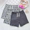 Miniatyrbild 5 av 5: Pojkars babybomullspull-on shorts, set om 3 grå för 18 månaders längd