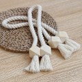 Pikkukuva 4 / 5: Pakkauksia Magneettiset Verhonpidikkeet Käsin Kudotut Puuvillaiset Verhonauhat Verhopidikkeet Verhonpidikkeet Verhoille (Beige, 2)
