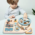 Miniatyrbillede 3 af 4: Montessori Legetøjs Rat, Træ Busy Board, Træ Sensoriske Legetøj til Småbørn