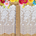Miniatyrbild 2 av 3: 4 meter 21 cm bred europeisk ros bröllopsapplikation oelastisk broderi spets