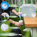 Miniatyrbild 3 av 4: Hopfällbar Vattenbehållare med Kran & Krok, BPA-fri Vattendunk, Vikbar Bärhink, 2-pack (10L/2,6 Gallon)