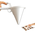 Miniatyrbild 2 av 5: Vit justerbar chokladtratt för att baka tårtdekorationsverktyg