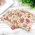 Miniatyrbillede 4 af 5: 30 Stykker Små Roser Snørelukningsposer Blomsterpose Linned Gave Lomme Smykkepose til Bryllup DIY Håndværk Fest (3,9 x 5,5 Tommer)