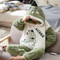 Miniatyrbild 2 av 5: Loungewear Par Pyjamasset Kvinnor Män Vinter Tjocka Pyjamas Sömn