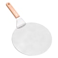 Miniatyrbillede 1 af 5: Pizzaspade i rustfrit stål med træhåndtag, pizzaspade til pizzasten, brødspade, kagespade, pizzaspade
