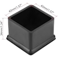 Miniatyrbilde 3 av 4: Gummistolbenbeskyttelse 40mm x 40mm firkantet møbelbordbenbeskyttelse 4 stk