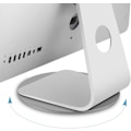 Miniatyrbillede 4 af 5: 360° Roterende Skærm Drejebase, Aluminium Legering Computer Skærm Drejeskive Stand, Fladskærms TV Drejebase Måtte