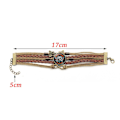 Miniatyrbild 2 av 3: Route 66 Multi Layer Läderarmband Armband Party Sportarmband för män kvinnor