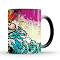 Miniatyrbild 3 av 5: Quinn Clown Color Changing Mugg Keramisk kaffemugg Thermal tekopp Nyhetspresent