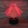 Miniatyrbild 1 av 3: Maya Pyramid 3D LED Nattljus Sovrumsbordslampa Färg ändras