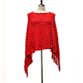Miniatyrbild 1 av 2: Pullover Cape Winter Lös stickning Poncho med tofs för dam