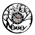 Miniatyrbild 1 av 2: BTS Bangtan Vinyl Väggklocka Record Klocka Retro Dekor Väggkonstklocka