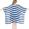Miniatyrbild 5 av 5: Chiffong Poncho Kaftan Sjal med Tofs Öppen Front Cardigant för Dam