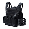 Miniatyrbild 4 av 5: Quick Release Tactical Väst Outdoor Molle Jaktväst Justerbar modulär utrustning för träningsspel