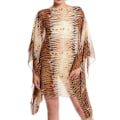 Miniatyrbild 1 av 2: Chiffong Kaftan Poncho Top Cover up Batwing Blus för semester