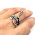 Miniatyrbild 3 av 3: 6st Retro Ringar Set Frog Peacock Heart Snake Justerbar Finger Ring