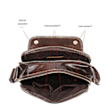 Miniatyrbild 2 av 3: Liten Messenger Bag Herr Satchel Bag äkta läder brown