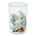 Miniatyrbild 1 av 2: Transparent akryl Sparbank Cylindrisk Stor kapacitet Endast-in-ej-ut Spargris för pojkar Flickor Spara pengar Kontanter