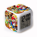 Miniatyrbild 1 av 4: Väckarklocka Super Mario LED Glödande Digital 7 färgskiftande skrivbordsklocka
