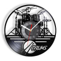 Miniatyrbild 1 av 4: Truminstrument Vinyl Väggklocka Record Klocka Retro Dekor Väggkonstklocka
