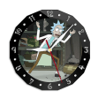 Miniatyrbild 1 av 2: Rick Morty Anime Väggklocka Tyst icke-tickande klocka Dekorativ klocka för hemmet