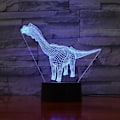 Miniatyrbild 2 av 3: Dinosaurie Tanystropheus 3D LED Nattljus Sovrumsbordslampa Färgbyte