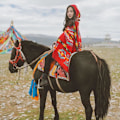 Miniatyrbild 3 av 4: Färgglad Geometrisk Pashmina Sjal Wrap Tjock Varm Poncho Öppen Front Cape med Tofs för Dam