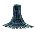 Miniatyrbild 2 av 4: Universal Hoodie Rutig Poncho Vinter Sjal Wrap med Tofs
