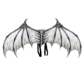 Miniatyrbild 1 av 3: Fladdermusvinge Vikbar Halloween Devil Bone Kostymtillbehör Vuxna Cosplayklä upp till karneval