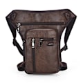 Miniatyrbild 1 av 2: Läder benväska för män Drop midjeväska, lår Fanny Pack för resor utomhus ridning