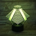 Miniatyrbild 2 av 3: Maya Pyramid 3D LED Nattljus Sovrumsbordslampa Färg ändras