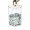 Miniatyrbild 2 av 2: Transparent akryl Sparbank Cylindrisk Stor kapacitet Endast-in-ej-ut Spargris för pojkar Flickor Spara pengar Kontanter