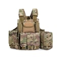 Miniatyrbild 1 av 4: Camo Tactical Vest Outdoor Molle Jaktväst Justerbar modulär utrustning för träningsspel