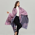 Miniatyrbild 4 av 5: Pashmina Sjal Wrap Fransed Hem Poncho Open Front Cape for Lady