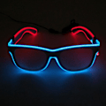 Miniatyrbild 1 av 4: LED dubbelfärgade självlysande glasögon Neon Party EL Wire Glasses Light Up Glasögon för barer klubbar fester