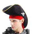 Miniatyrbild 1 av 2: Pirates Of The Caribbean Captain Hat Pirate Hat Red Ribbon Party Cap