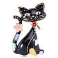 Miniatyrbild 1 av 2: Söt Corsage Cat Dam Brosch Målad Emalj Legering Brosch Pin