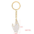 Miniatyrbild 2 av 2: Alita Battle Angels Gold Hand Anime Key Chain Key Ring Bag Pendant Keyring Julklapp